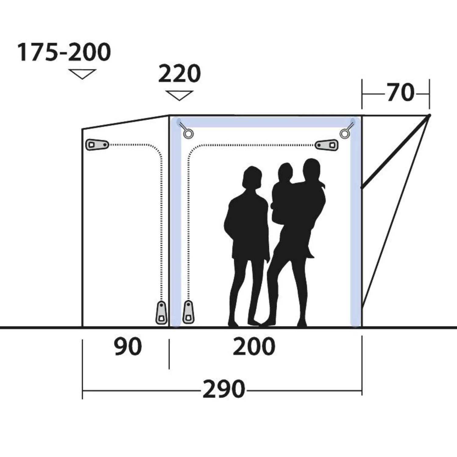 Outwell PARKVILLE 200SA - Busvorzelt – Bild 13