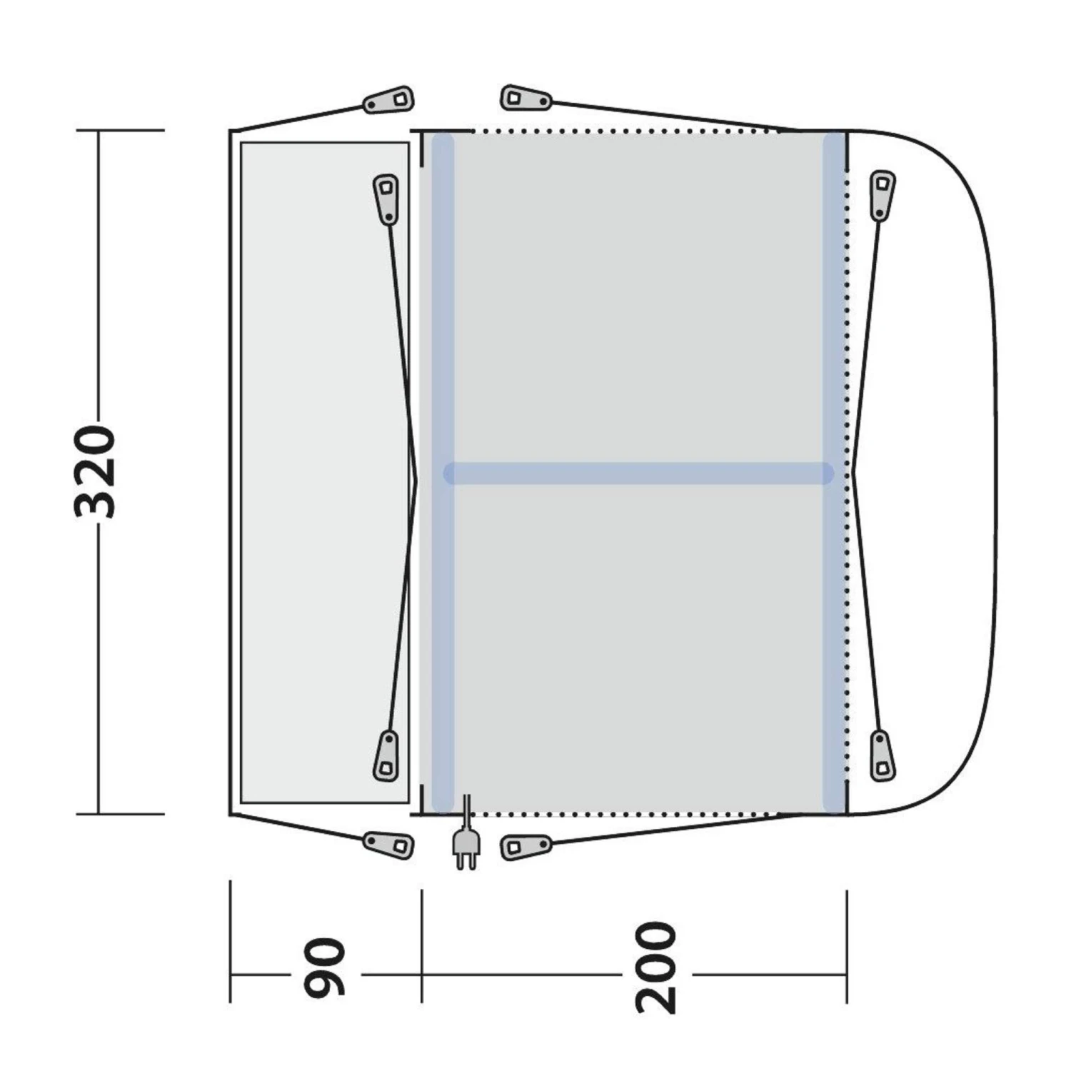 Outwell PARKVILLE 200SA - Busvorzelt – Bild 14